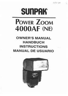 Sunpak 4000 manual. Camera Instructions.